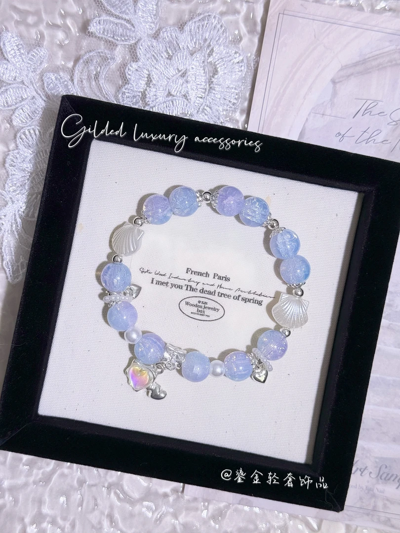 非金属仿水晶手链 【鎏金轻奢饰品】手工串珠DIY【手串】