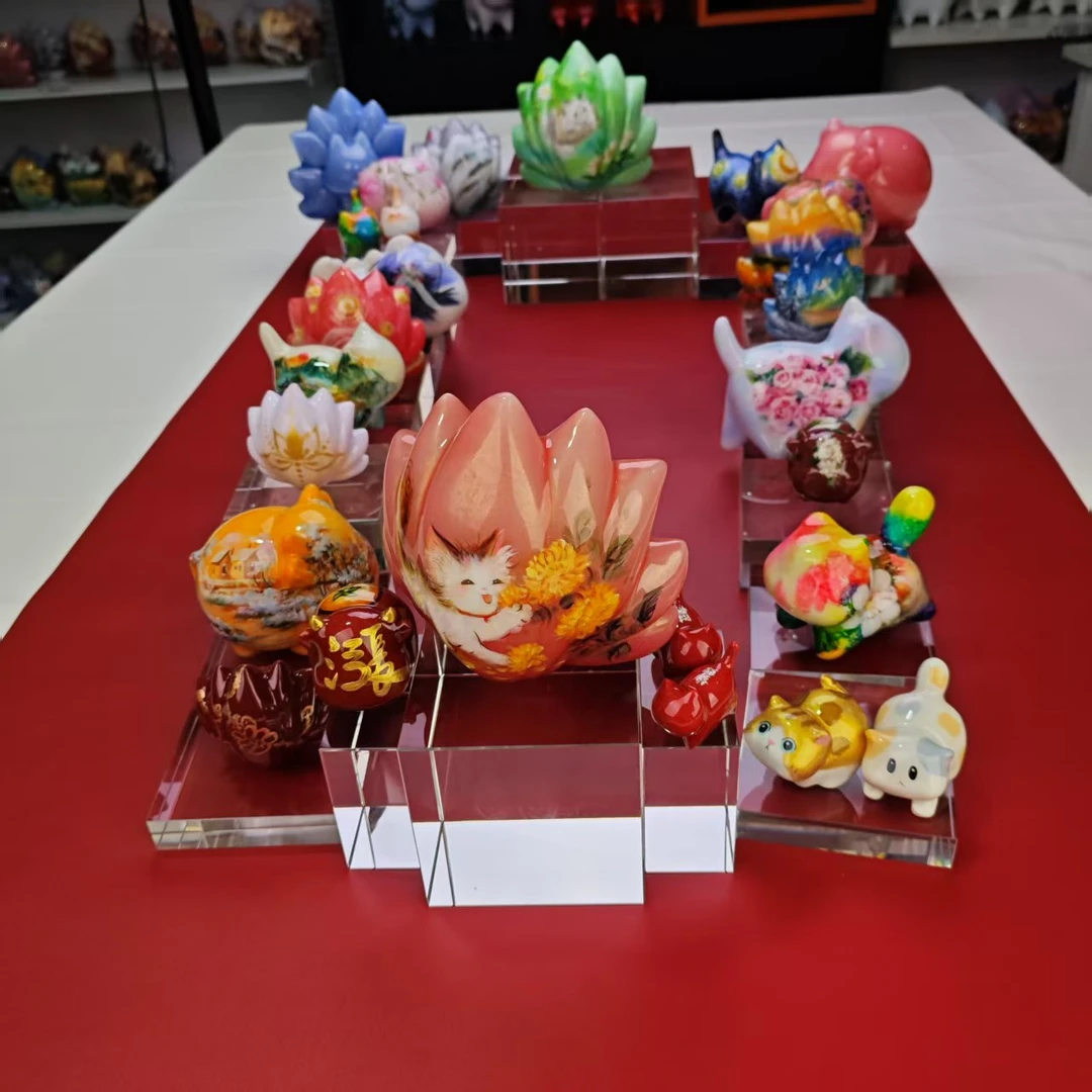 【新春专列】{以直播为主}檀木创意摆件手工绘画原创