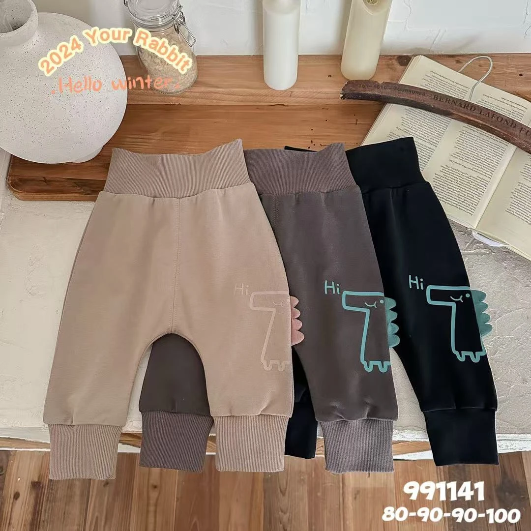 玥儿兔 单层 高腰屁屁裤 春秋四季款80-100码 单层舒绒款男宝女宝