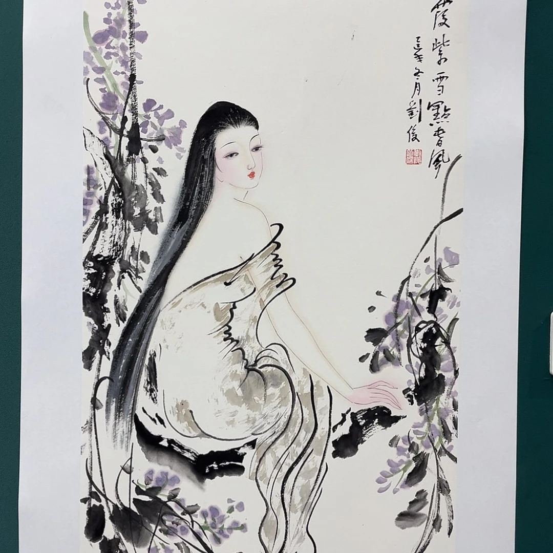 国画艺术家真人手绘