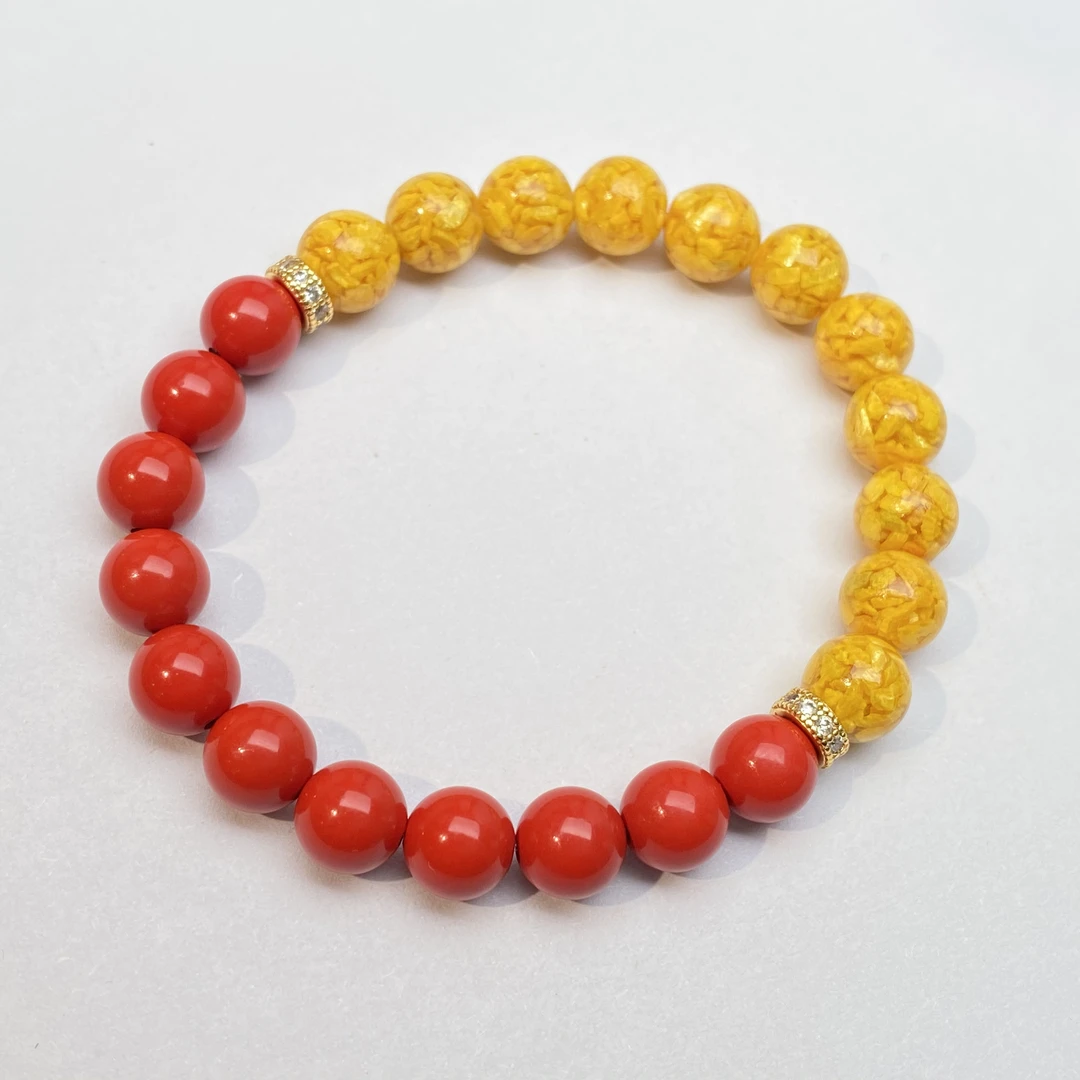 含辰砂工艺品（8mm）朱砂雄黄【佑安】手串