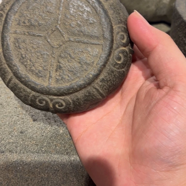 用***6石材铜钱底座青石青石