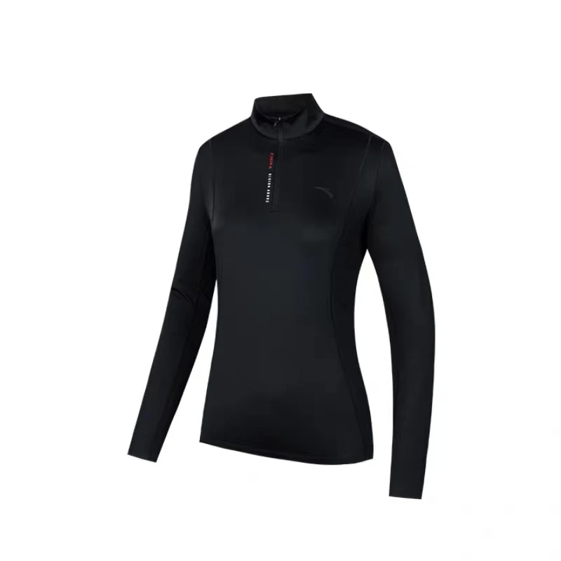 安踏｜安踏2025秋季新款女子运动户外半拉链休闲流光风高领长袖-wz