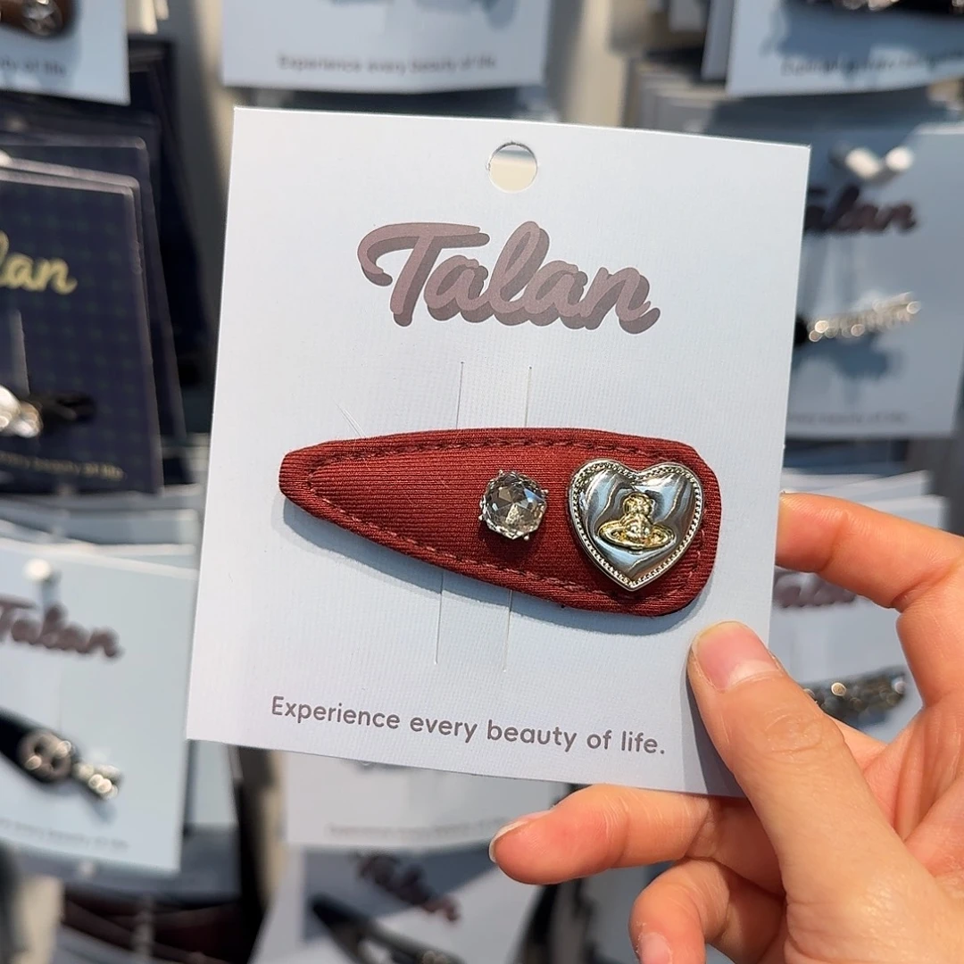 美红色爱心拜拜夹