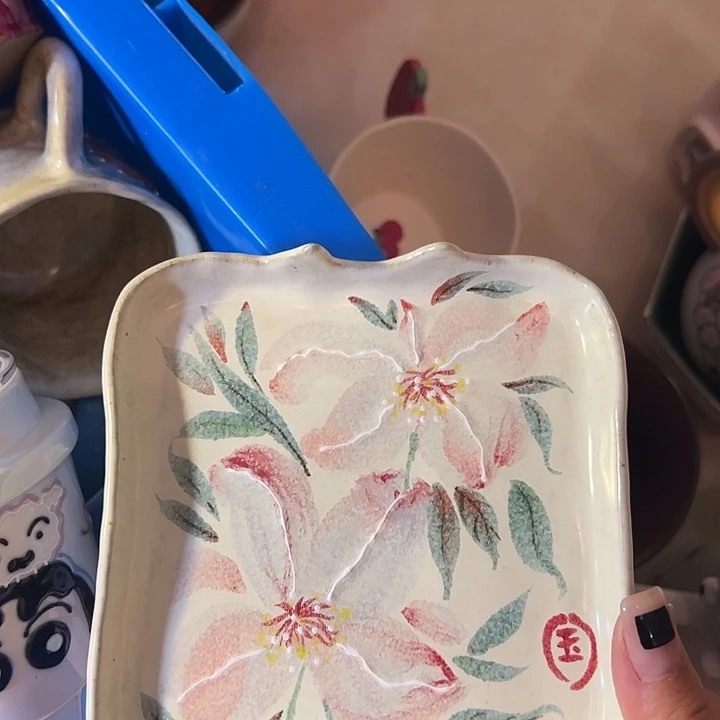 摆件不退不换卡通手绘高温釉下彩