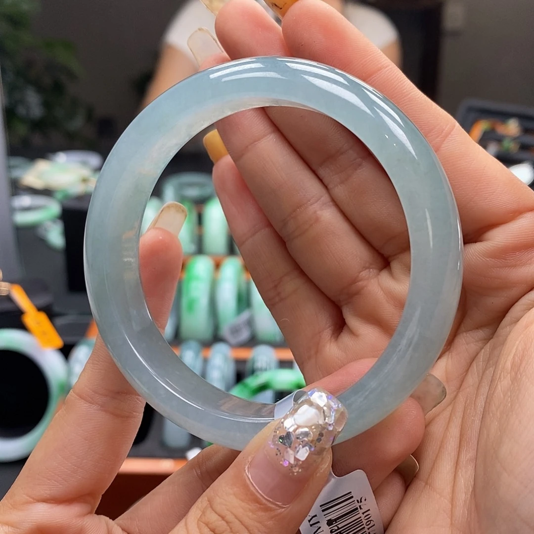 翡翠未镶嵌手镯缅甸翡翠58.9