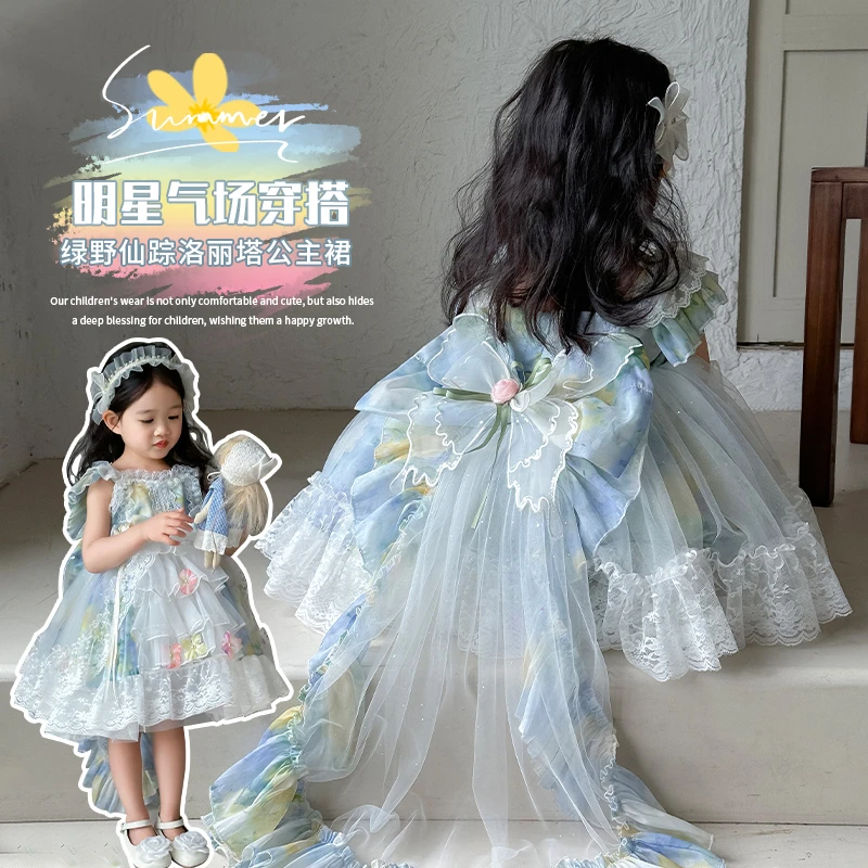 女童夏季绿野仙踪四季裙公主裙2025春季新款儿童装儿童公主连衣裙