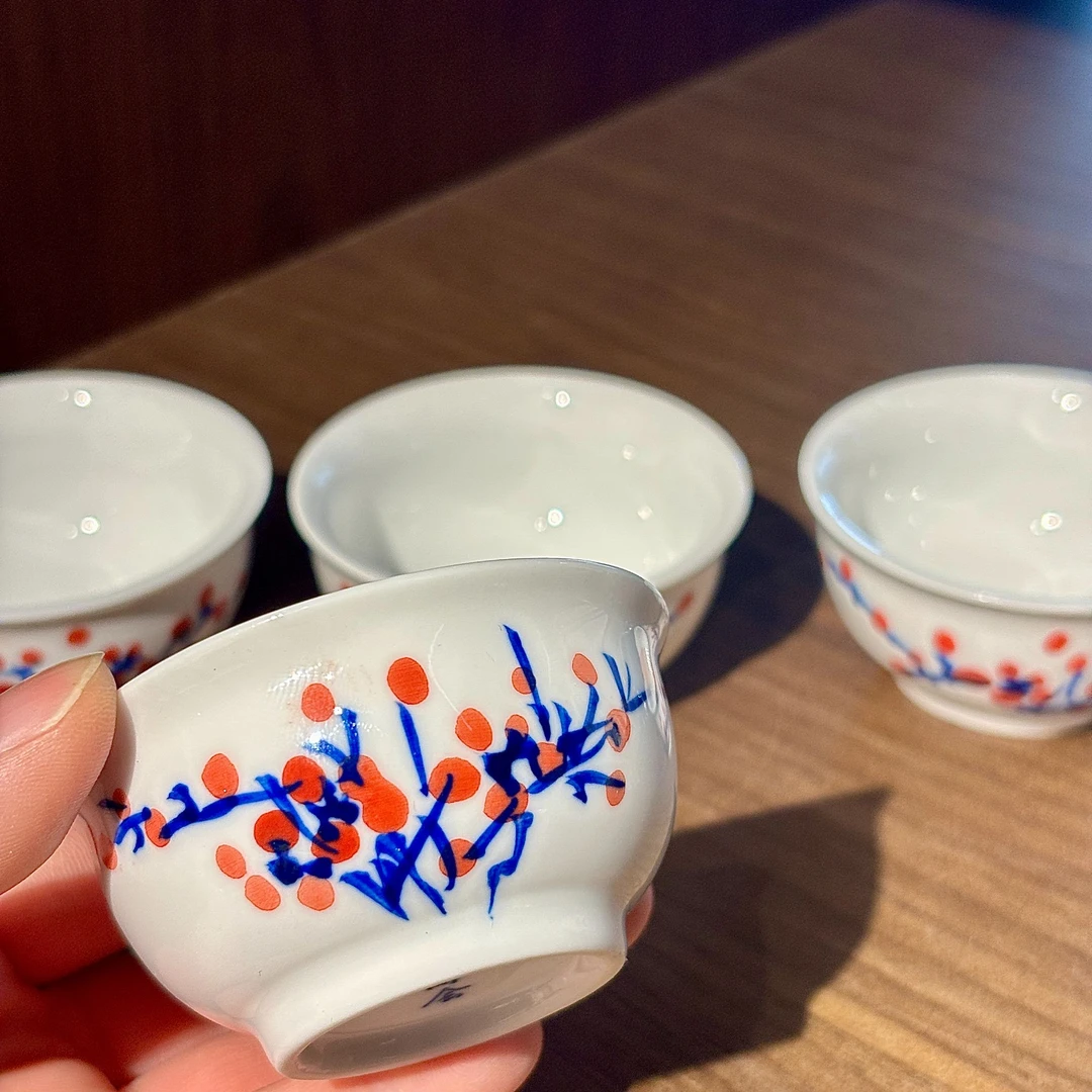瓷博会梅花杯四只