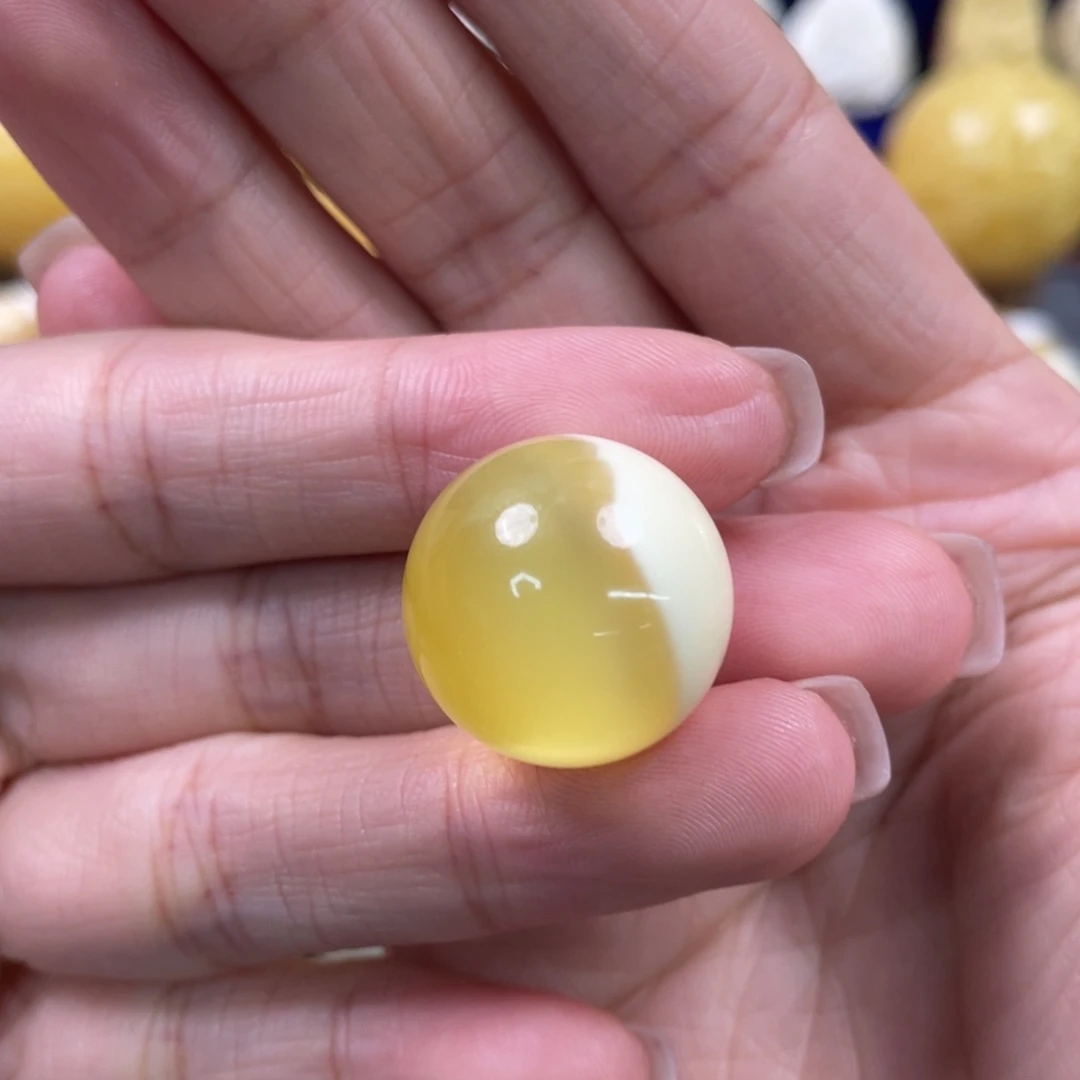 裸石蜜蜡未镶嵌琥珀蜜蜡珠子卡19.7mm