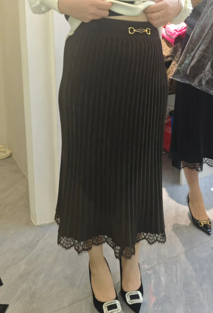 半身裙蕾丝边显瘦高腰休闲