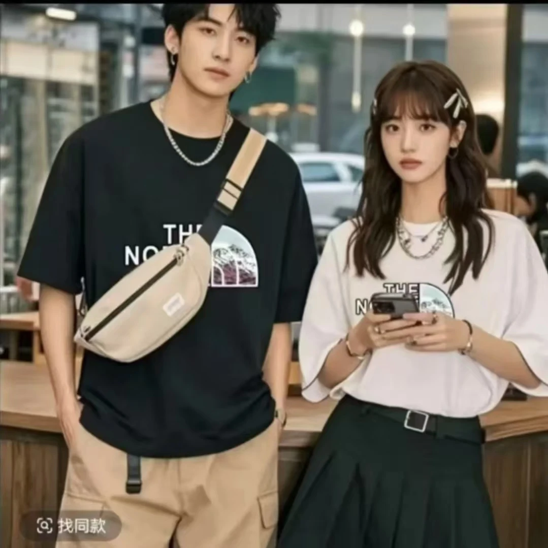 【一折粉丝福利】潮牌男女同款圆领百搭T恤