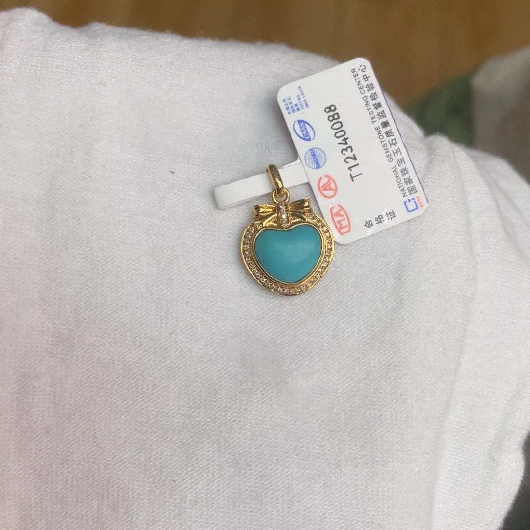18K金镶嵌绿松石珠宝奇石