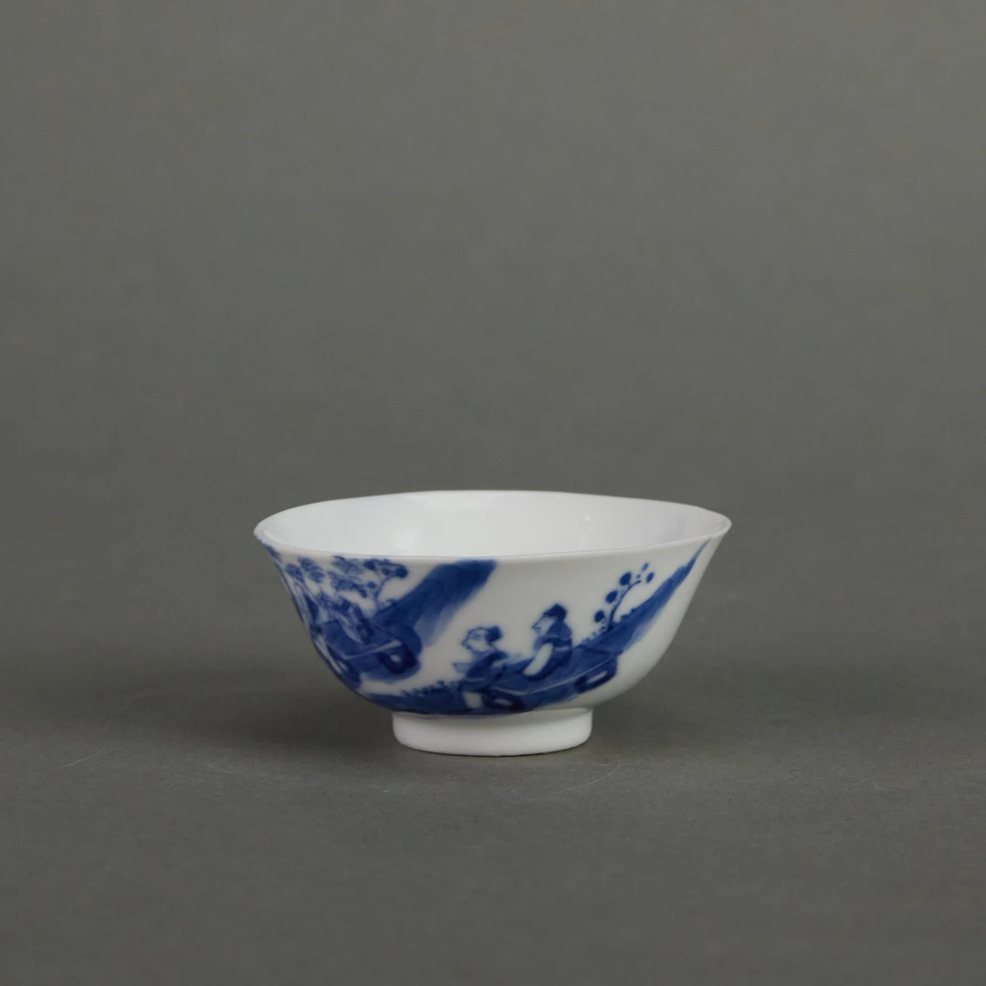 LOT 120529青花竹林七贤“若深”杯