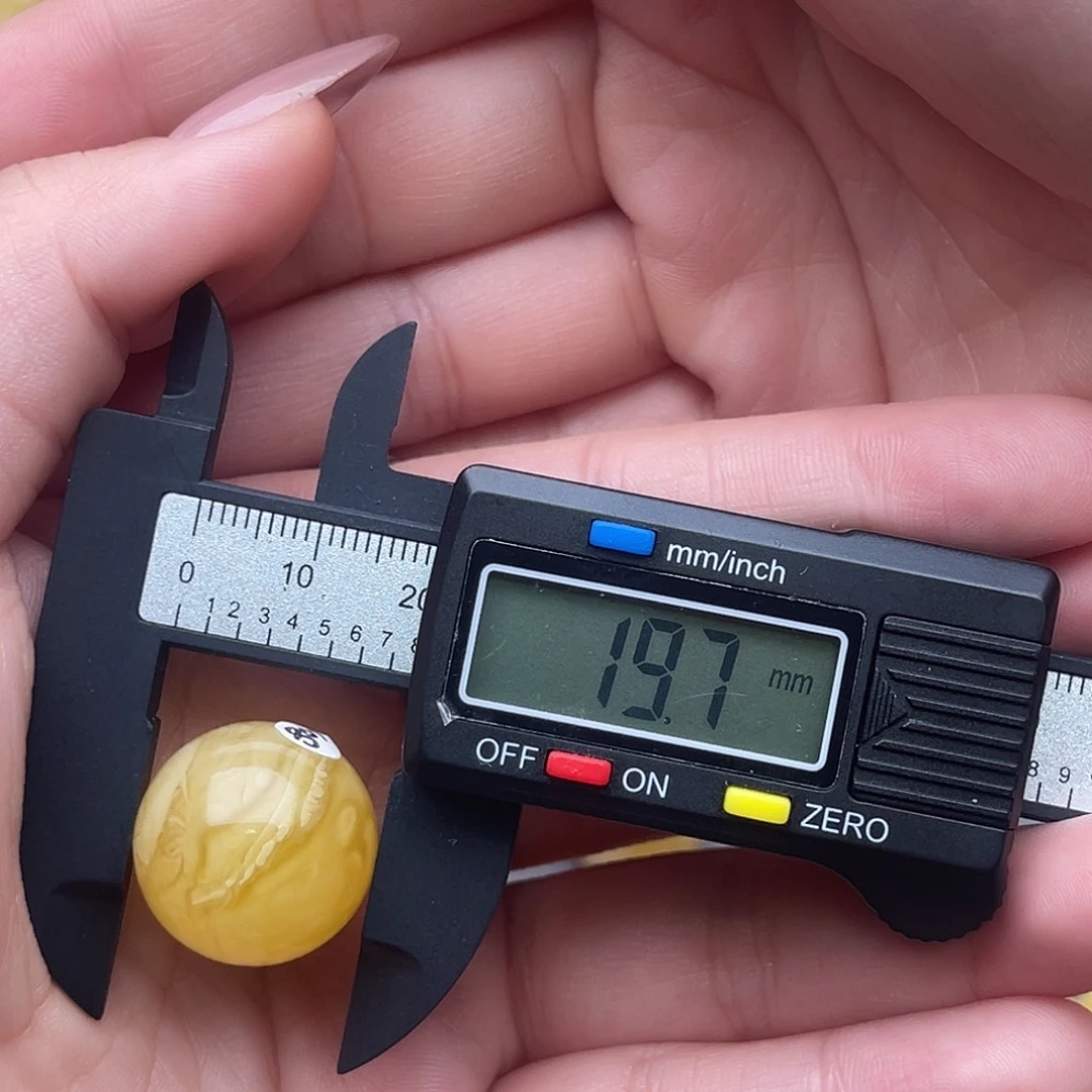 小***菊琥珀未镶嵌裸石蜜蜡圆珠梦