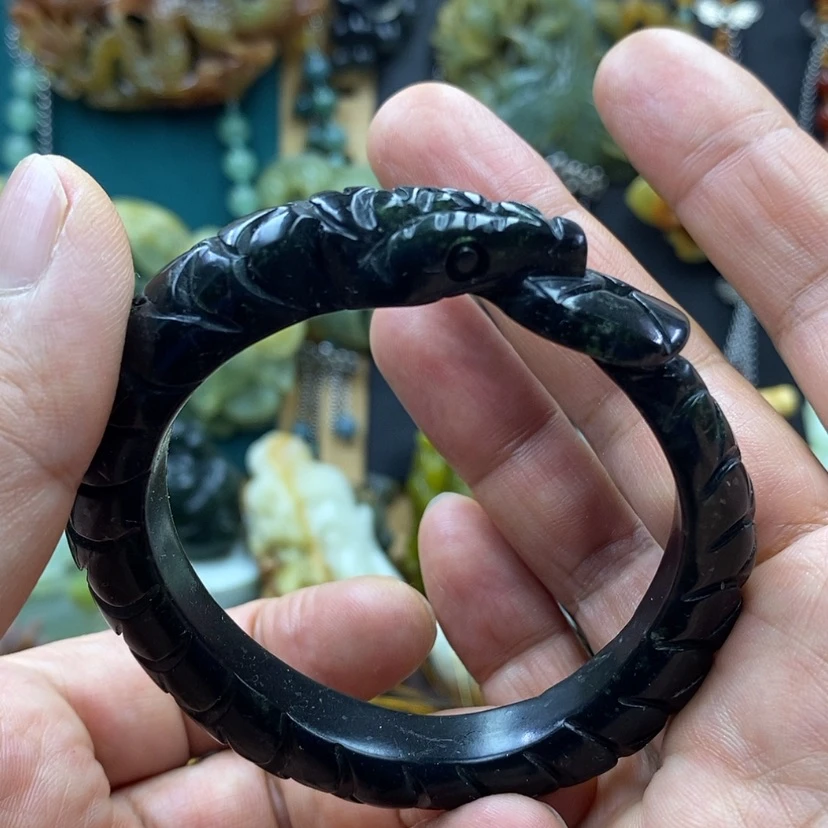 【闪购商品】蛇纹石玉未镶嵌手镯57