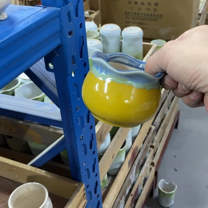 陶瓷花盆单场满9.9发7.5*6.5