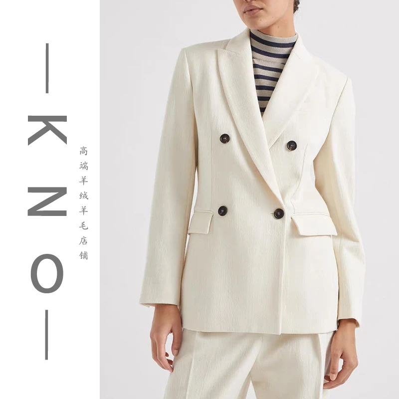 【KNO】秋冬新款三色西装外套女新款宽松通勤商务