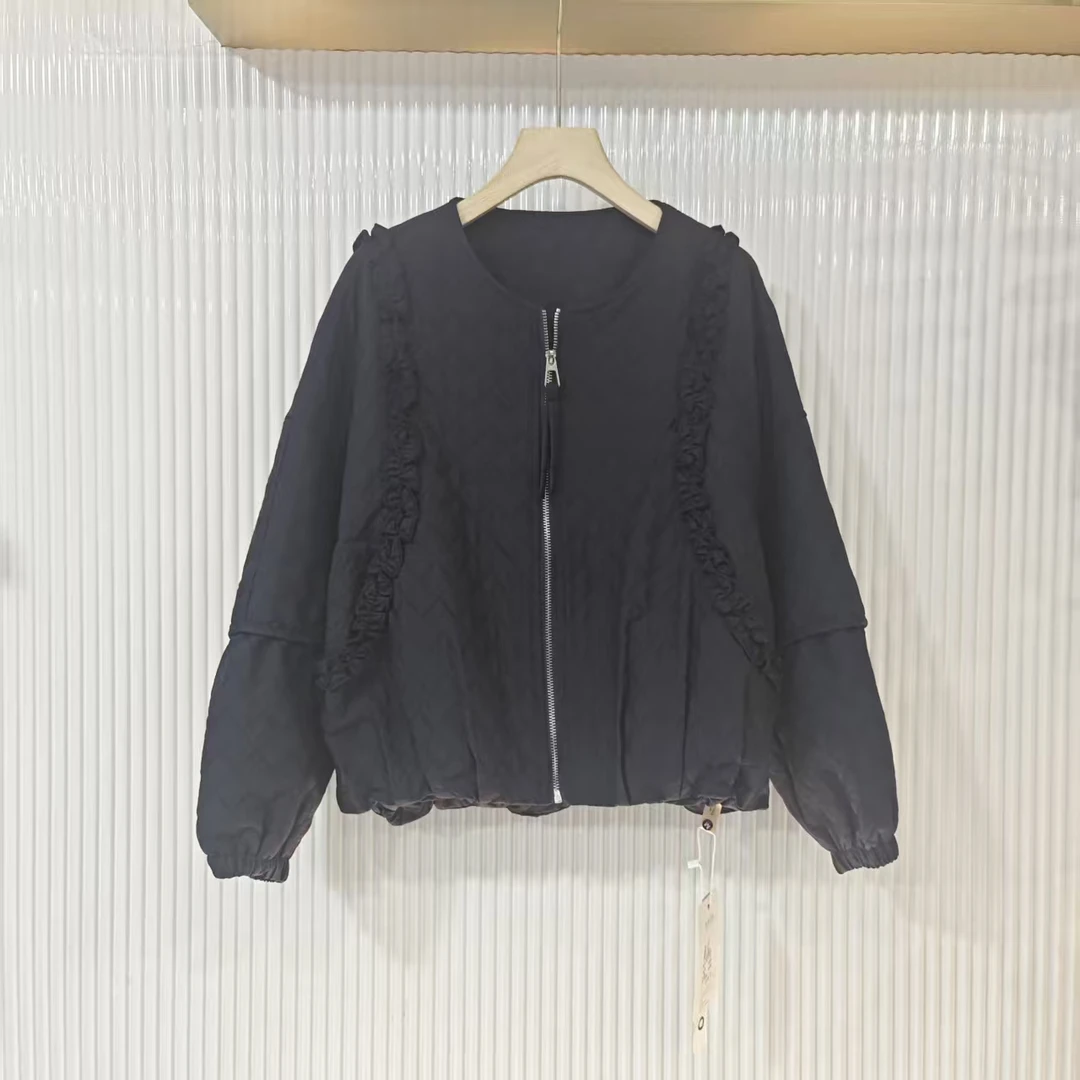 【婉婷服饰】68032夹棉外套秋季女装潮牌时尚百搭宽松短款