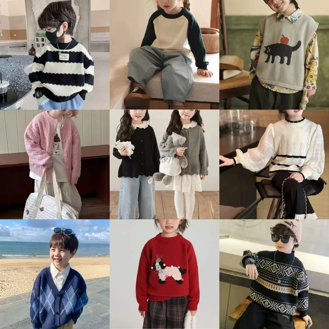 【201-230】2025秋冬新款毛衣严选男女宝爆款马甲针织衫保暖