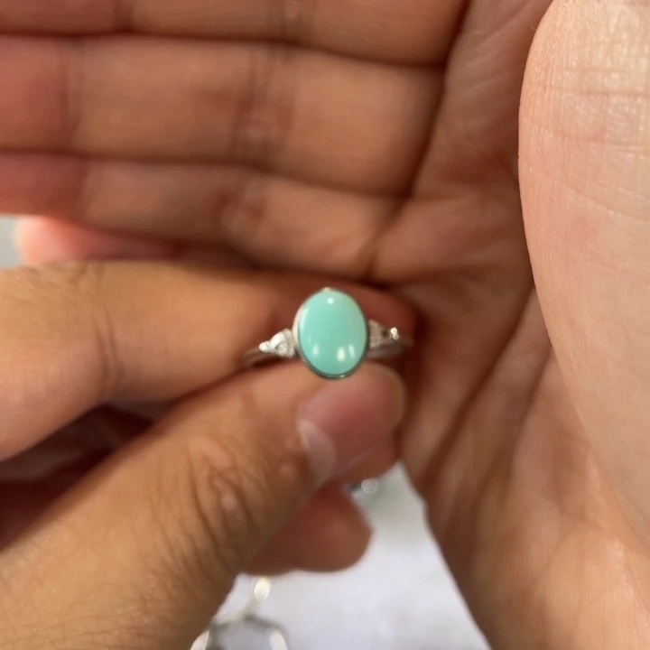 绿松石配饰银S925镶嵌