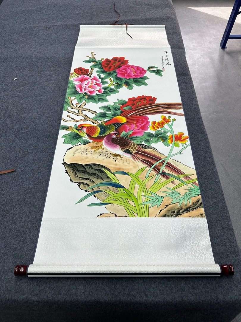 155*60（锦上添花）客厅茶室办公室高精复原软装挂画手工装裱