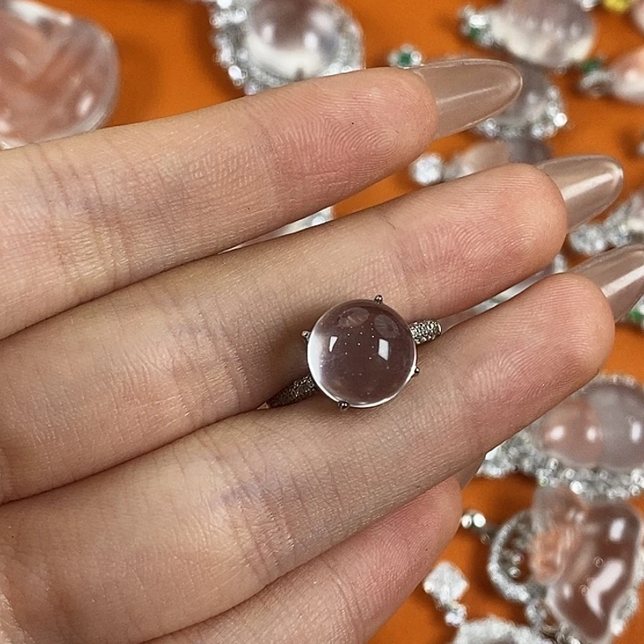 石英质玉银S925镶嵌颈饰