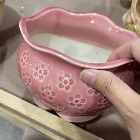 陶瓷印章粉花122222