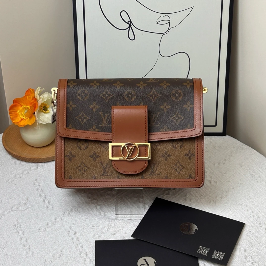 95新 LouisVuitton/路易威登 达芙妮 中号老花 芯片款/JW6803