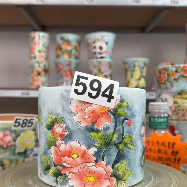 一****景德镇手绘多肉花盆