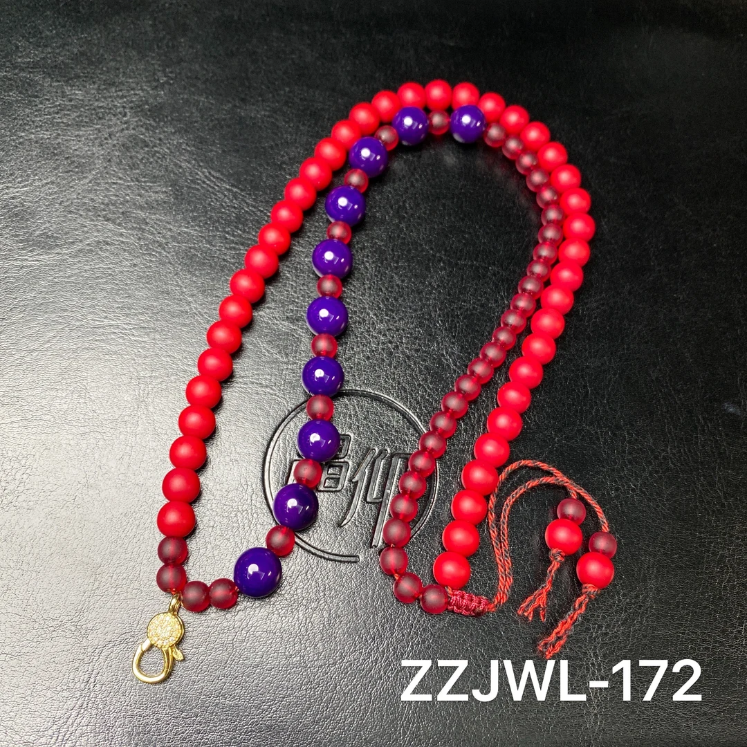 晶仰ZZJWL-172红怀业紫玛瑙毛衣链