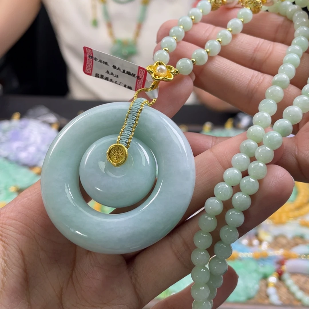 翡翠未镶嵌颈饰代编织