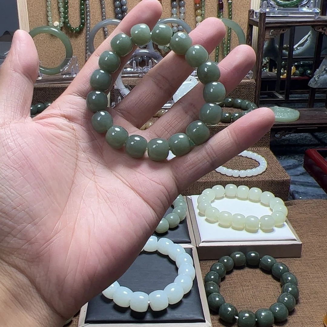 手链未镶嵌和田玉（糖玉）