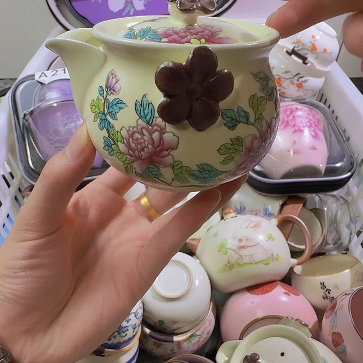 颜瓷茶器直播链接陶栖国色天香宝瓶壶