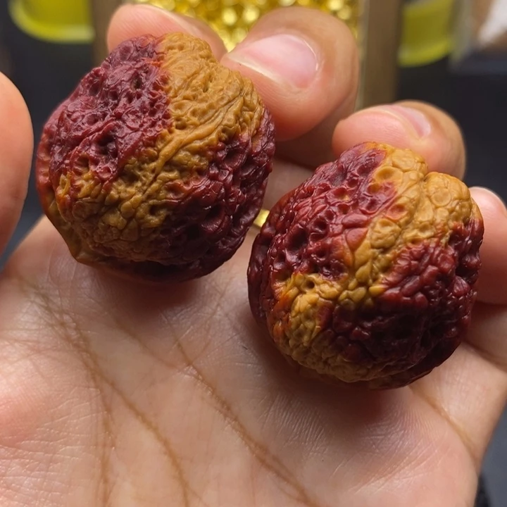 文玩核桃把件35尺蛇皮球