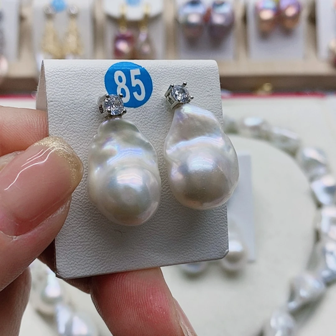 【闪购商品】淡水珍珠耳饰银S925镶嵌