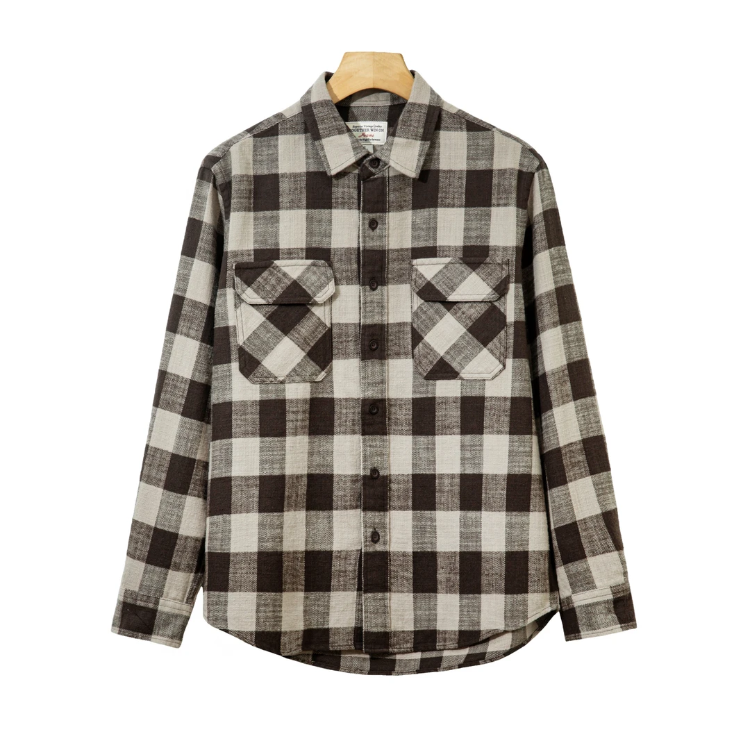 春秋耐磨长袖衬衫休闲秋冬男装ins风