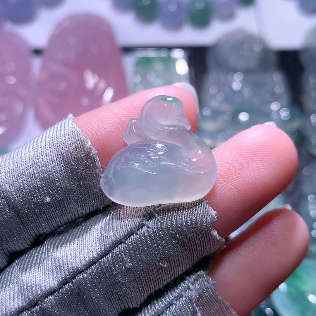 【闪购商品】翡翠未镶嵌颈饰天鹅