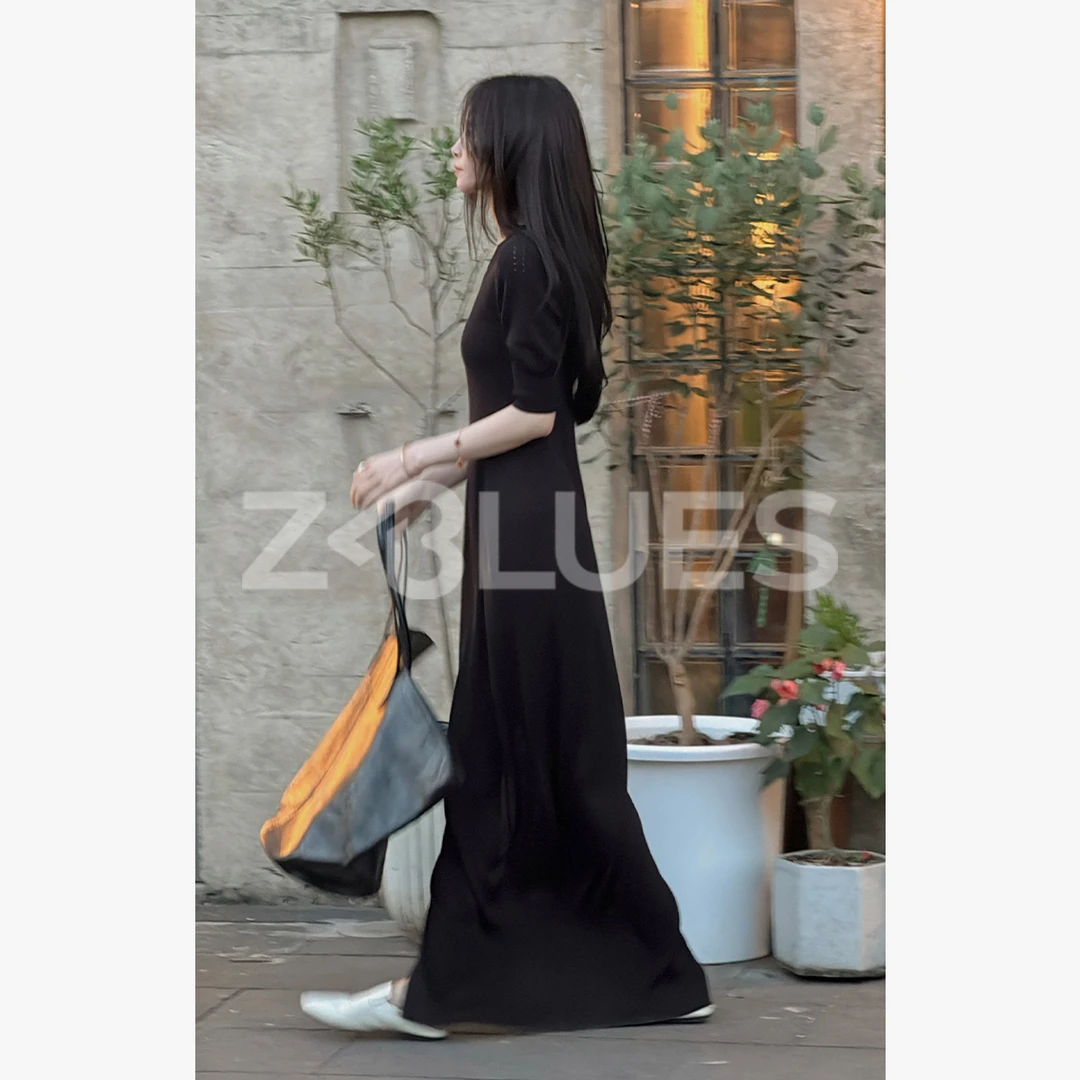 Z.blues【命中注定】修身显瘦桑蚕丝混纺针织连衣裙YZGZ0032