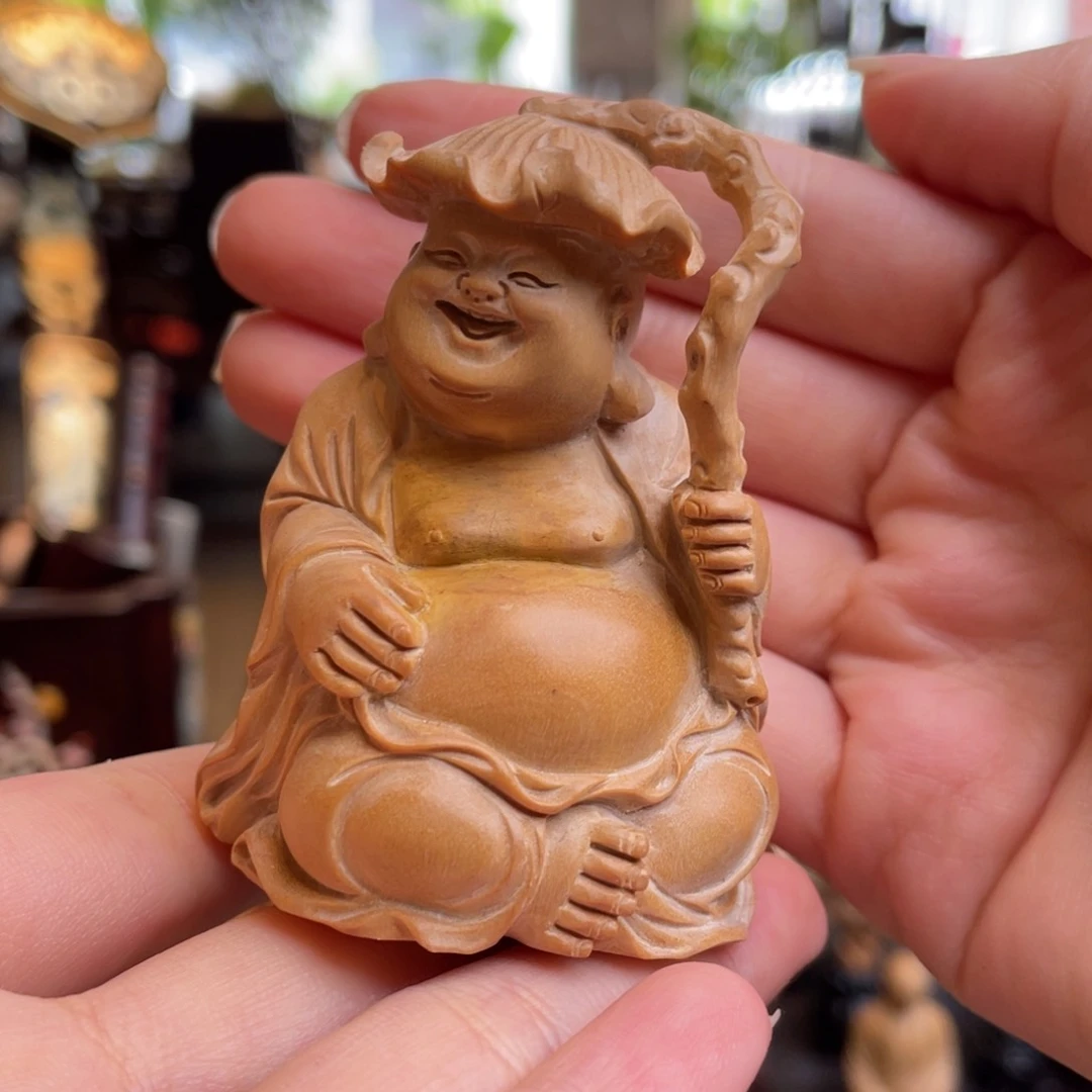 檀香木弥勒佛工艺品