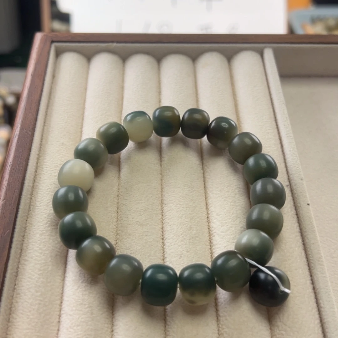 菩提根/象牙果手串卡12桶珠干磨全品