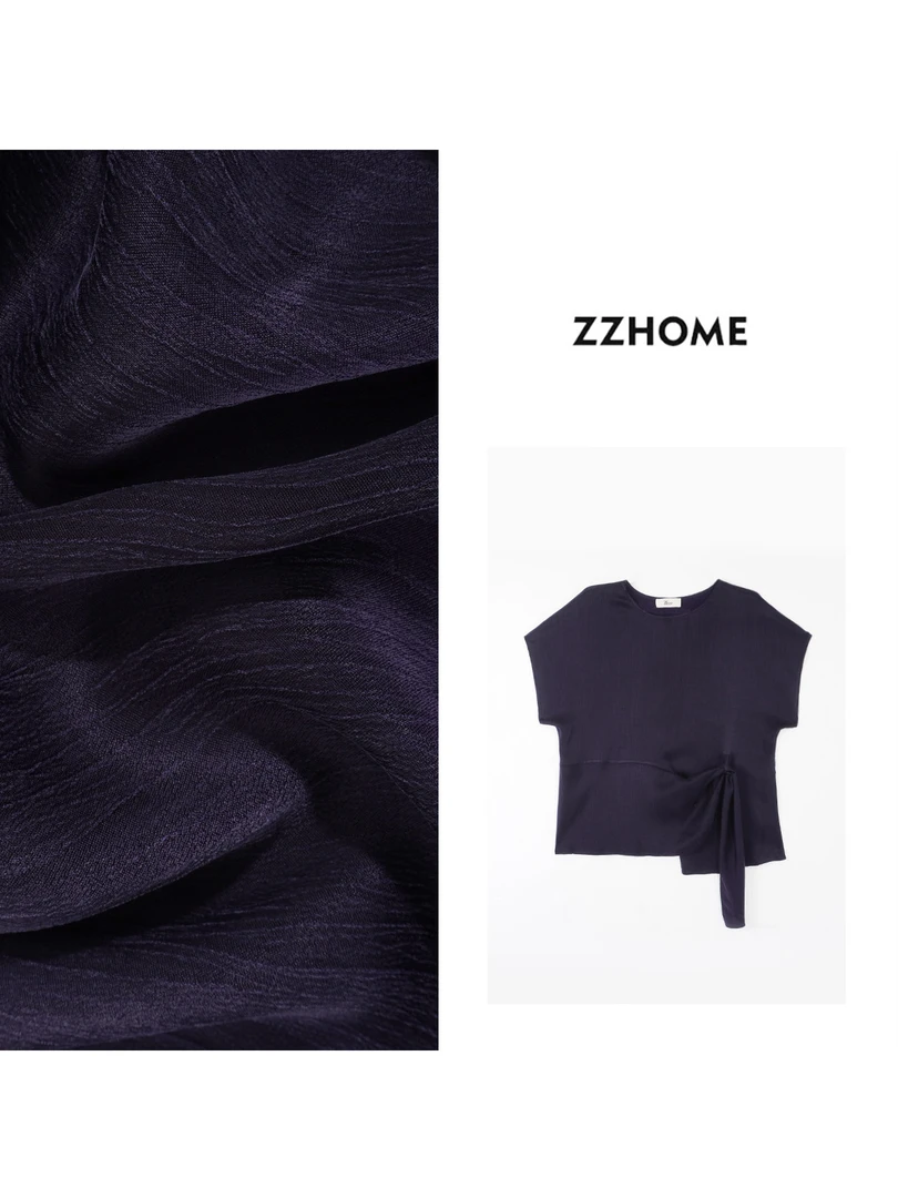 ZOZO HOME ｜多元时髦软解构茄紫拼接T恤q171309p