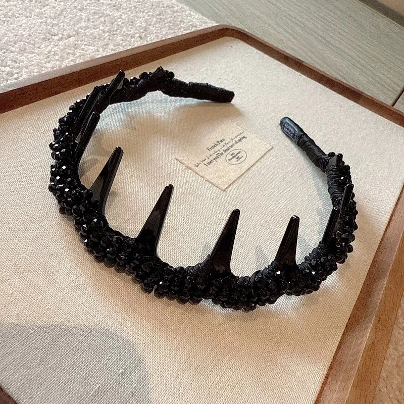 路易斯【幽兰】巴黎王妃手工串珠发箍高级感轻奢高颅顶头箍2563