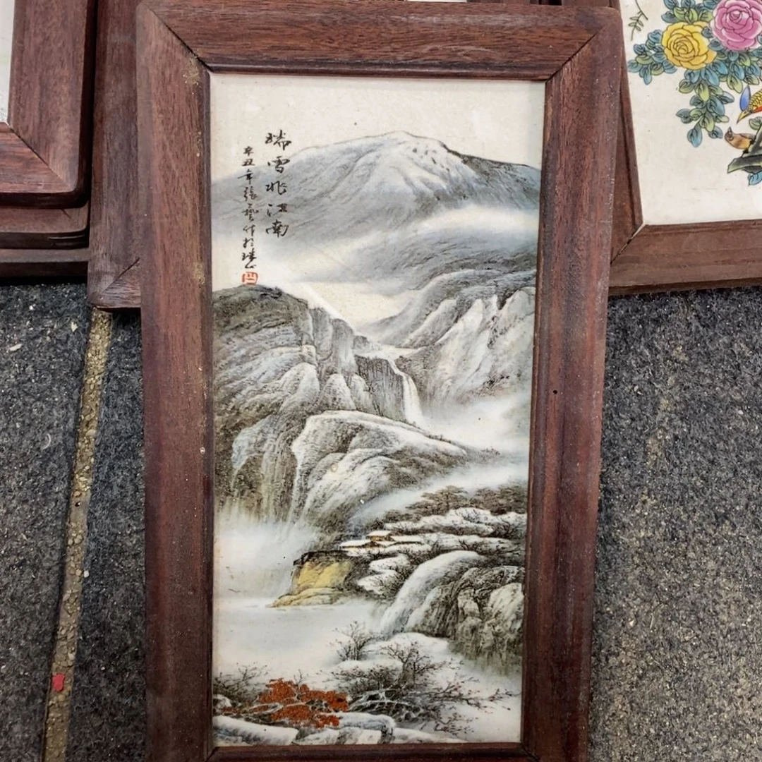 瓷28*16*1景德镇瓷板画柴窑烧制