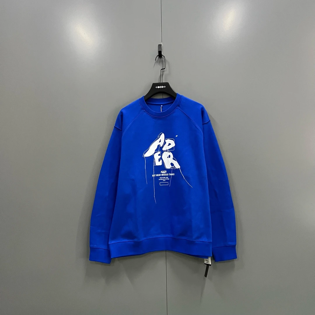 未使用 maje c630 ADER ERROR 蓝色logo破坏卫衣 011500