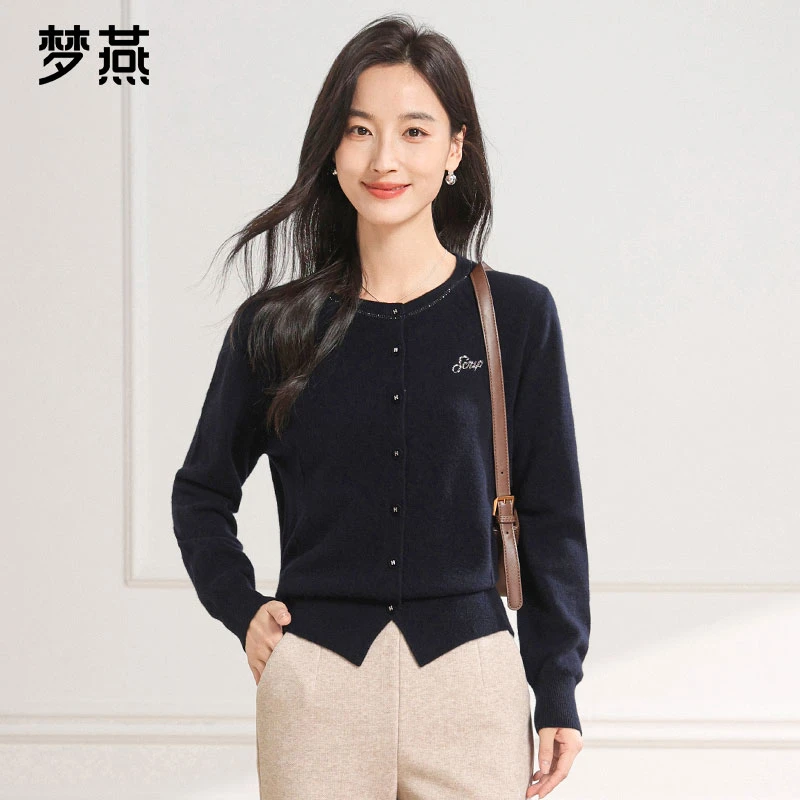 梦燕秋冬女款时尚百搭气质大方宽松休闲舒适简约羊毛衫CC12B5005