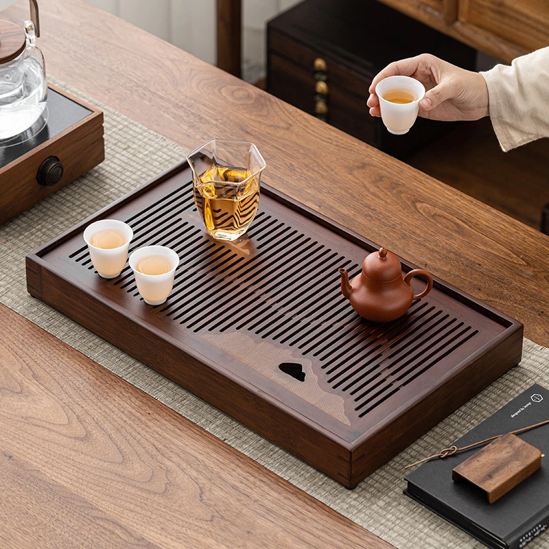 竹茶盘功夫茶具蓄水茶台简约家用沥水托盘品茶好搭档
