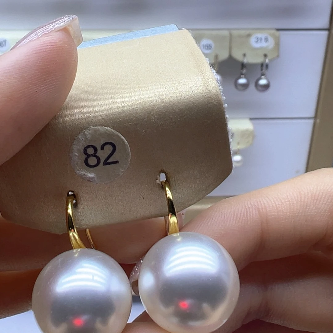 银S925镶嵌淡水珍珠耳饰