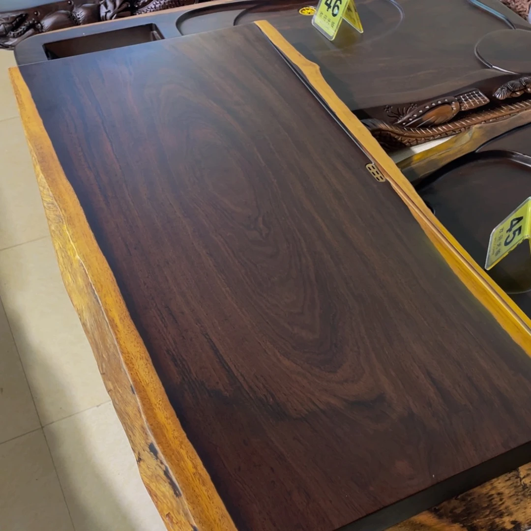 紫砂茶盘非洲进口黑檀木83/45