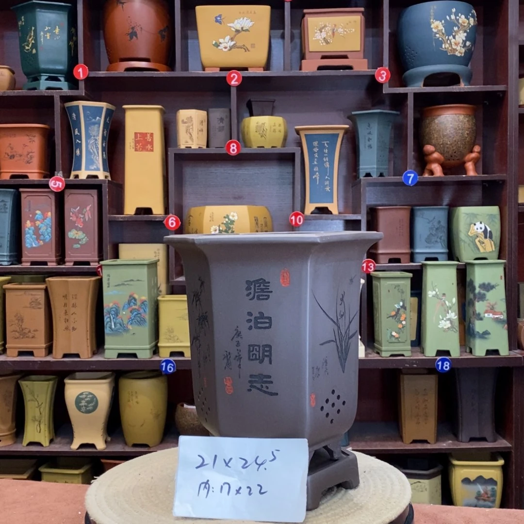 紫砂花盆紫砂作品