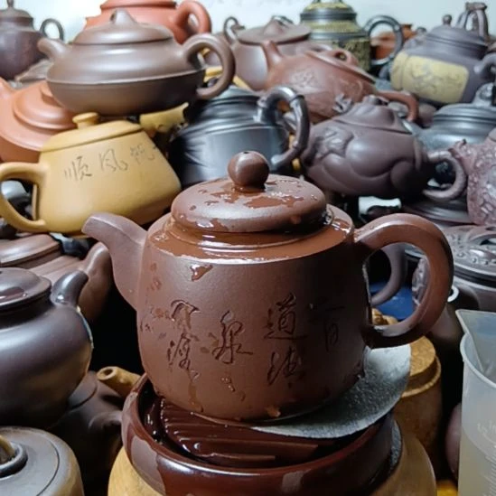 茶壶紫砂宜兴原矿底槽清柴烧手工500cc紫砂壶